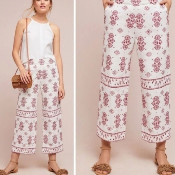 Anthropologie Ett Twa Jadida Embroidered Pants - Picture 1 of 5